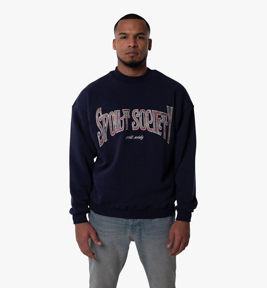 Mirovæ College Sweater “Nom” – Navy Blue