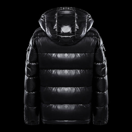 Kurzer Mantel Trendy Herren glänzend verdickte Daunenjacke