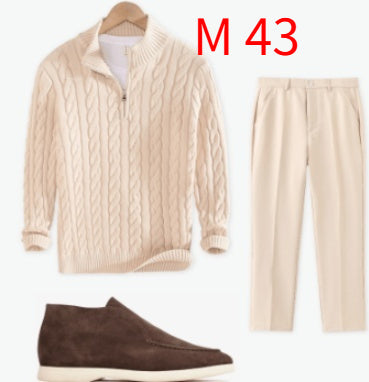 Sweater Loose Zip Pullover Knitting Sweater Coat Men