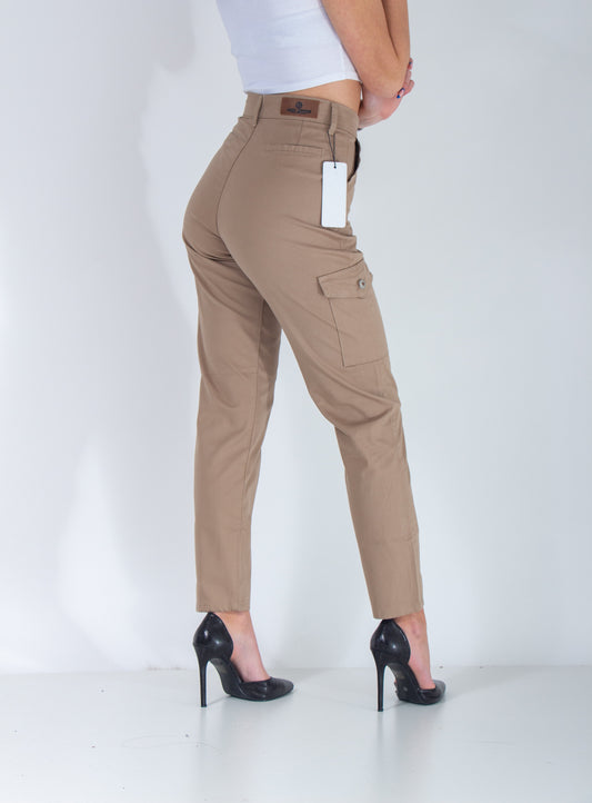 Mirovæ Aarhus Cargo – Beige High Waist Pants
