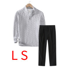 Sweater Loose Zip Pullover Knitting Sweater Coat Men