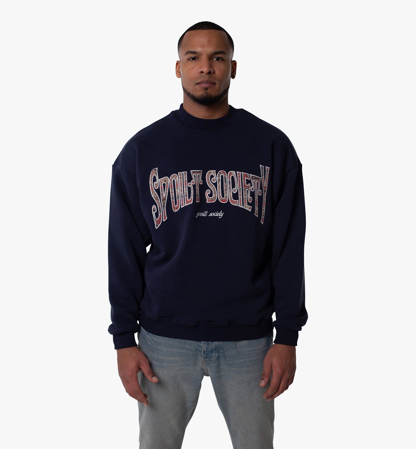 Mirovæ College Sweater “Nom” – Navy Blue