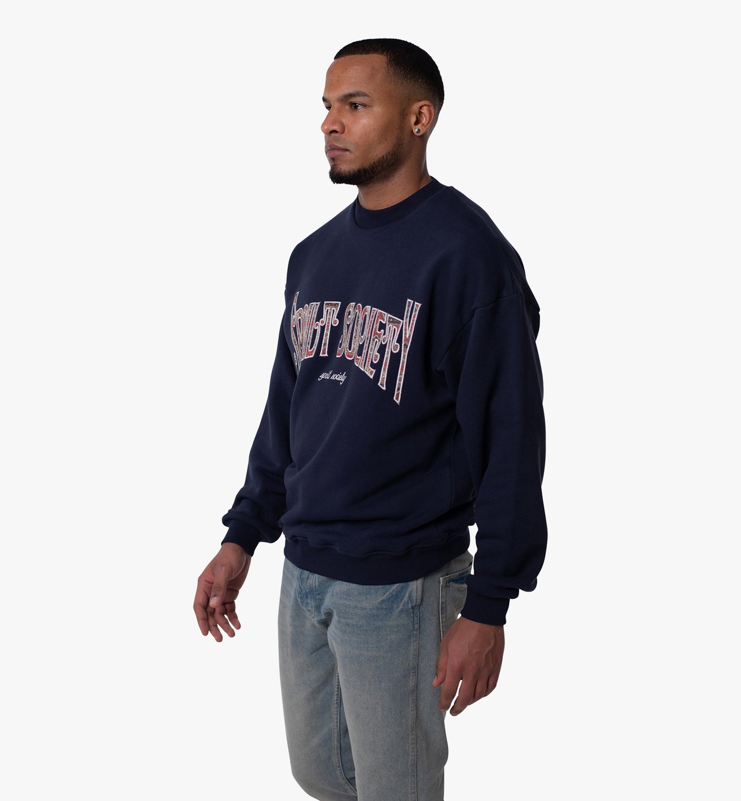 Mirovæ College Sweater “Nom” – Navy Blue