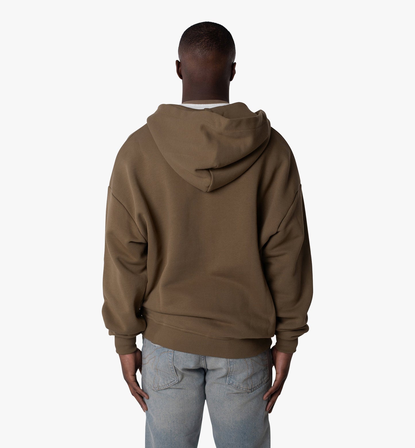 Mirovæ Zip-Hoodie Sign – Earth Brown Premium Cotton